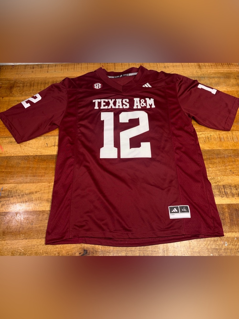 Adidas Texas A&M Aggies #12 Maroon Football Jersey-Size XX-Large-12th Man